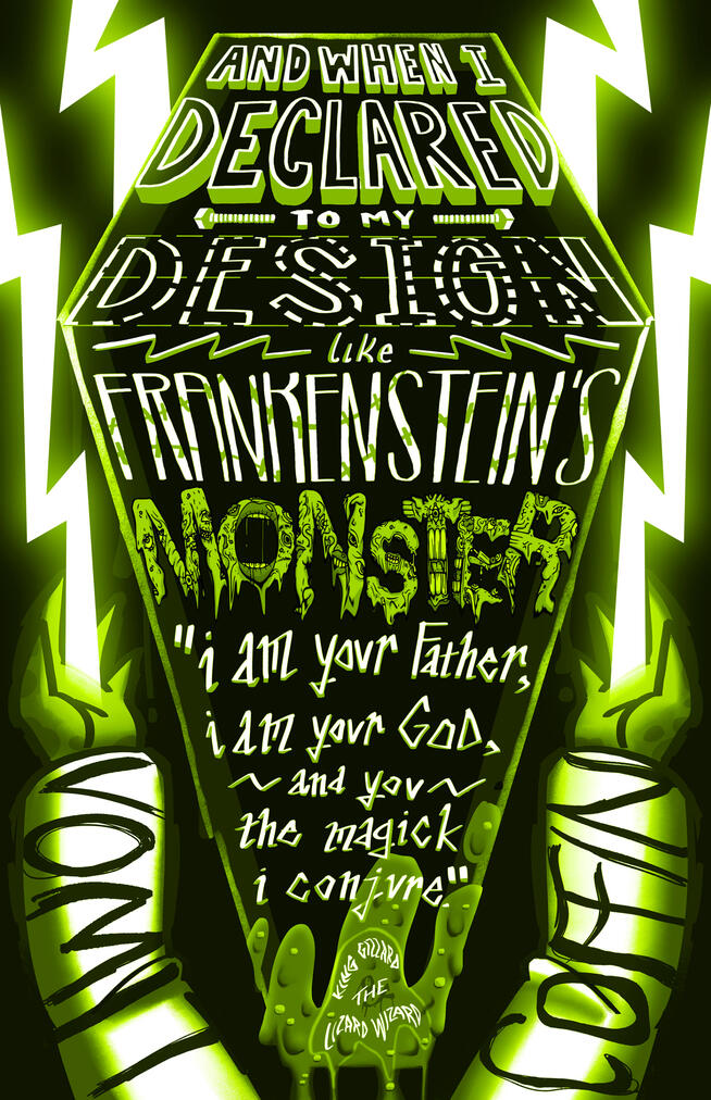 &quot;Vomit Coffin&quot; Lyric Poster + Sketches