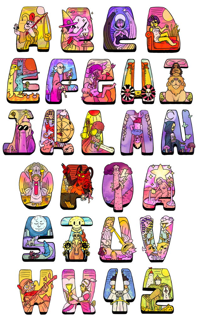Tarot Abecedary Poster